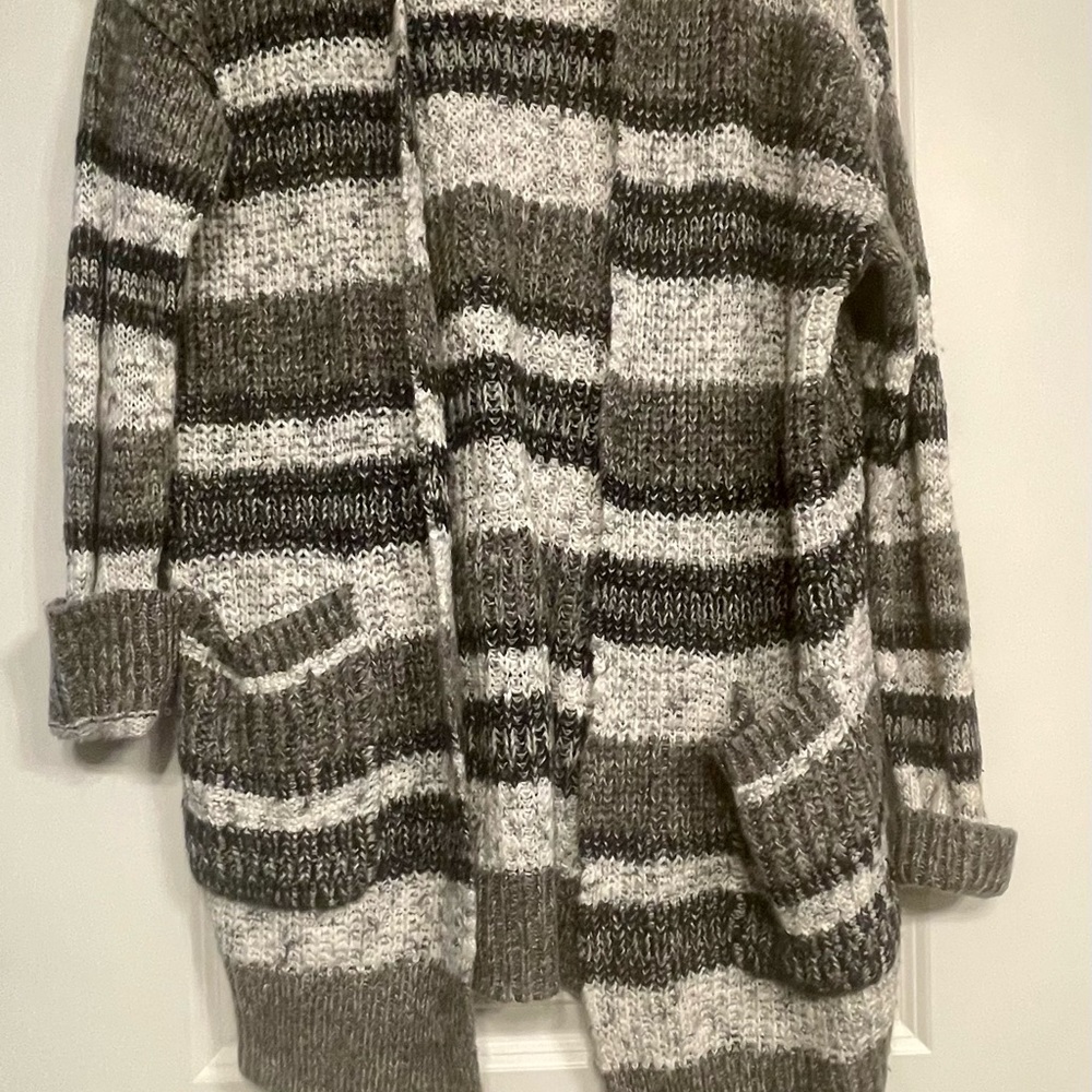 Mossimo long striped duster size: XL
